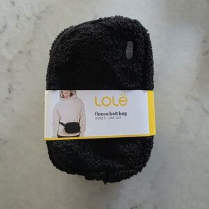 Lolé Black Fleece Belt Bag